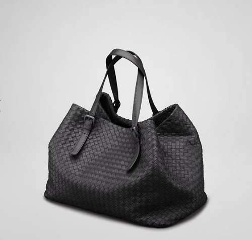 Bottega Veneta Lambskin Tote Bag 1026 black